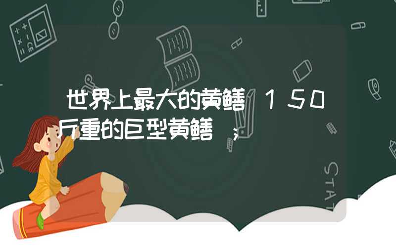 世界上最大的黄鳝(150斤重的巨型黄鳝)