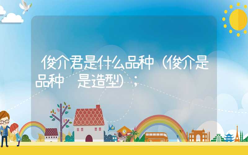 俊介君是什么品种（俊介是品种还是造型）