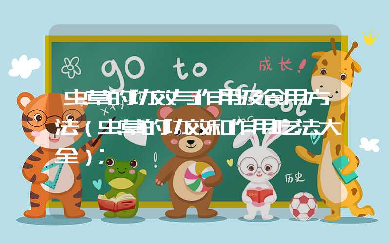 虫草的功效与作用及食用方法(虫草的功效和作用吃法大全)