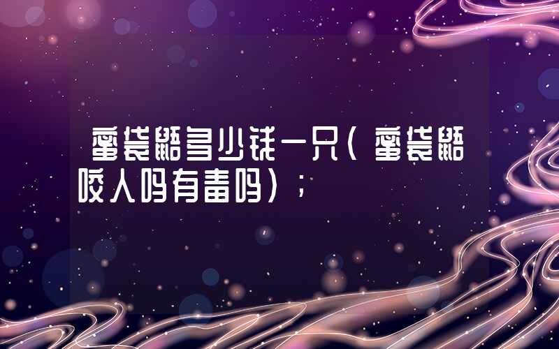 蜜袋鼯多少钱一只(蜜袋鼯咬人吗有毒吗)